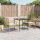 vidaXL 3-tlg. Garten-Essgruppe mit Kissen Beige Poly Rattan