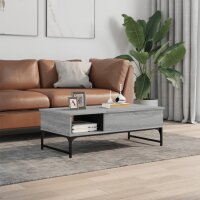 vidaXL Couchtisch Grau Sonoma 100x50x35 cm Holzwerkstoff und Metall