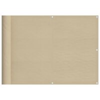 vidaXL Balkon-Sichtschutz Beige 75x800 cm 100 % Polyester-Oxford