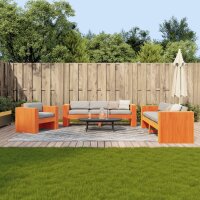 vidaXL 2-tlg. Garten-Lounge-Set Wachsbraun Massivholz Kiefer