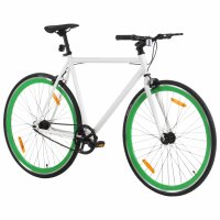 vidaXL Fahrrad mit Festem Gang Wei&szlig; und Gr&uuml;n 700c 51 cm