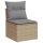 vidaXL 13-tlg. Garten-Sofagarnitur mit Kissen Beige Poly Rattan