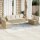 vidaXL 8-tlg. Garten-Sofagarnitur mit Kissen Beige Poly Rattan