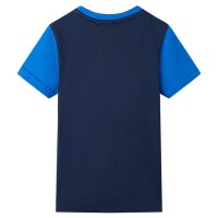 Kinder-T-Shirt Blau und Marineblau 104