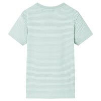 Kinder-T-Shirt mit Streifen Helles Minzgrün 104
