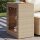 vidaXL Garten-Beistelltisch mit Holzplatte Beige Poly Rattan