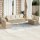 vidaXL 8-tlg. Garten-Sofagarnitur mit Kissen Beige Poly Rattan