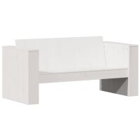 vidaXL Gartensofa 2-Sitzer Wei&szlig; 134x60x62 cm Massivholz Kiefer