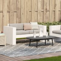 vidaXL Gartensofa 2-Sitzer Wei&szlig; 134x60x62 cm Massivholz Kiefer