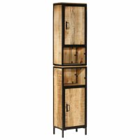 vidaXL Badschrank 40x27x180 cm Eisen und Massivholz Mango