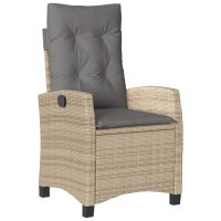 vidaXL 4-tlg. Garten-Essgruppe mit Kissen Beige Poly Rattan