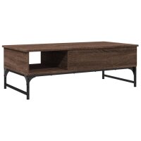 vidaXL Couchtisch Braun Eichen-Optik 100x50x35 cm Holzwerkstoff Metall