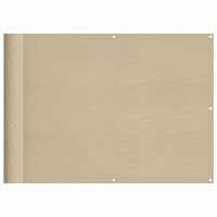 vidaXL Balkon-Sichtschutz Beige 75x700 cm 100 % Polyester-Oxford