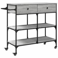 vidaXL Küchenwagen Grau Sonoma 105x42x95 cm...
