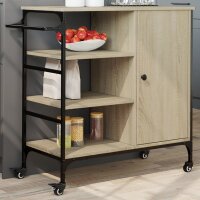 vidaXL Küchenwagen Sonoma-Eiche 87,5x38,5x84,5 cm...