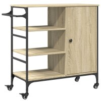 vidaXL Küchenwagen Sonoma-Eiche 87,5x38,5x84,5 cm...