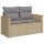 vidaXL 6-tlg. Garten-Sofagarnitur mit Kissen Beige Poly Rattan