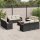 vidaXL 13-tlg. Garten-Sofagarnitur mit Kissen Schwarz Poly Rattan