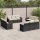 vidaXL 12-tlg. Garten-Sofagarnitur mit Kissen Schwarz Poly Rattan