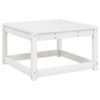 vidaXL Gartenhocker Weiß Massivholz Kiefer