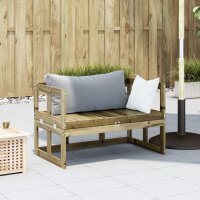 vidaXL 2-in-1 Gartensofa Verl&auml;ngerbar Impr&auml;gniertes Kiefernholz