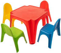 Starplay Spieltisch und Stühle Set Junior Rot 5-tlg