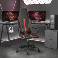 vidaXL Gaming-Stuhl mit Massagefunktion Rot und Schwarz...
