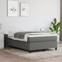 vidaXL Boxspringbett mit Matratze Dunkelgrau 120x190 cm Stoff