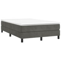 vidaXL Boxspringbett mit Matratze Dunkelgr&uuml;n 120x190 cm Samt