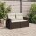 vidaXL Gartensofa mit Kissen 2-Sitzer Braun Poly Rattan