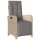 vidaXL 9-tlg. Garten-Essgruppe mit Kissen Beige Poly Rattan