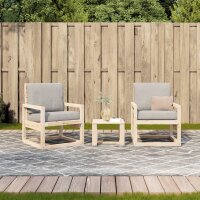 vidaXL 3-tlg. Garten-Lounge-Set Massivholz Kiefer