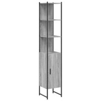 vidaXL Badschrank Grau Sonoma 33x33x185,5 cm Holzwerkstoff