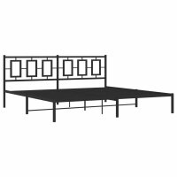 vidaXL Bettgestell mit Kopfteil Metall Schwarz 193x203 cm