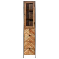 vidaXL Badschrank 40x27x190 cm Eisen und Massivholz Akazie