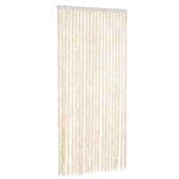 vidaXL Fliegenvorhang Beige und Wei&szlig; 90x200 cm Chenille