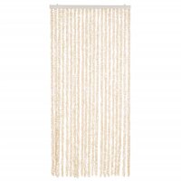 vidaXL Fliegenvorhang Beige und Wei&szlig; 90x200 cm Chenille