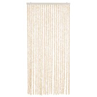 vidaXL Fliegenvorhang Beige und Wei&szlig; 100x200 cm Chenille