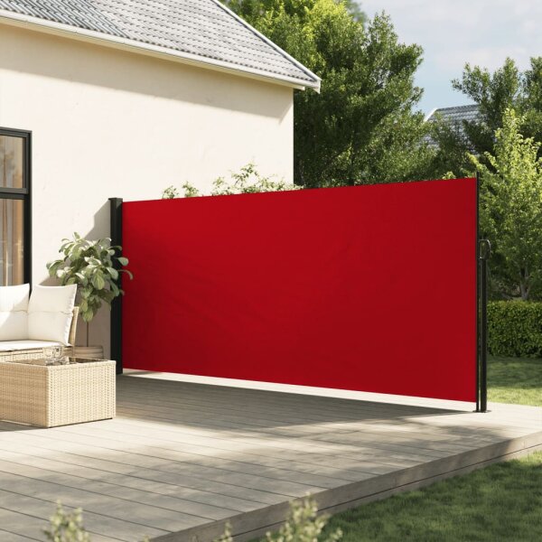 vidaXL Seitenmarkise Ausziehbar Rot 160x500 cm