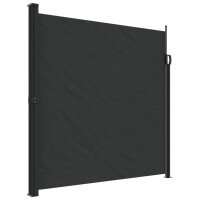 vidaXL Seitenmarkise Ausziehbar Schwarz 200x600 cm