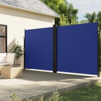 vidaXL Seitenmarkise Ausziehbar Blau 220x600 cm