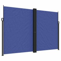 vidaXL Seitenmarkise Ausziehbar Blau 220x600 cm