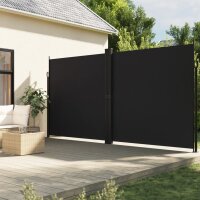 vidaXL Seitenmarkise Ausziehbar Schwarz 220x600 cm