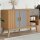 vidaXL Sideboard OLDEN Grau und Braun 114x43x73,5 cm Massivholz Kiefer