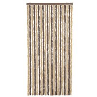 vidaXL Fliegenvorhang Dunkelbraun und Beige 90x200 cm Chenille