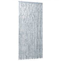 vidaXL Fliegenvorhang Wei&szlig; und Grau 100x230 cm Chenille