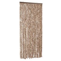 vidaXL Fliegenvorhang Beige und Dunkelbraun 90x200 cm Chenille