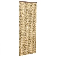 vidaXL Fliegenvorhang Beige und Braun 90x200 cm Chenille