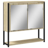 vidaXL Bad-Spiegelschrank Sonoma-Eiche 60x16x60 cm Holzwerkstoff