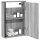 vidaXL Bad-Spiegelschrank Grau Sonoma 42x12x60 cm Holzwerkstoff